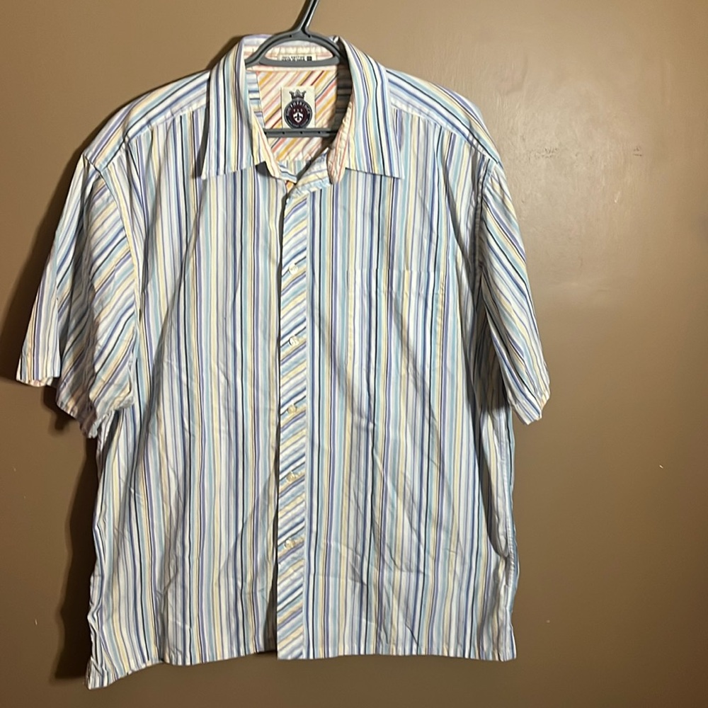 😄Short sleeve cotton dress shirt buttons. B5